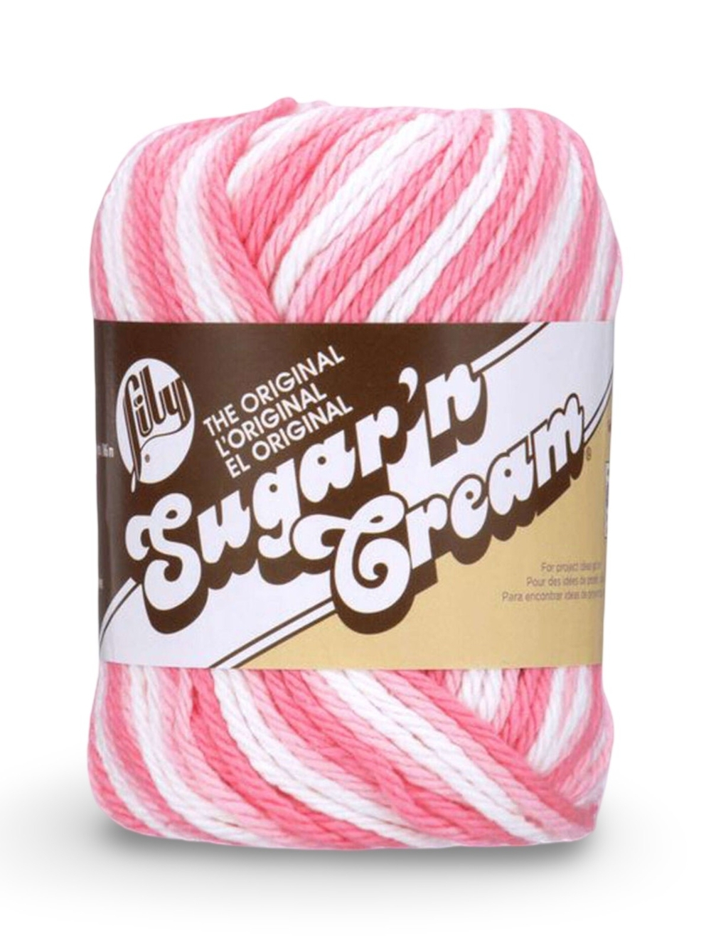 Lily Sugar'n Cream Variegated Cotton Yarn — Strawberry